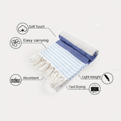 Stripe Bath Sheet Oversized Bath Towel Highly Absorbent Quick Drying