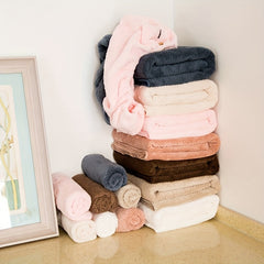 Soft Coral Fleece Hand Towel for Home Bathroom