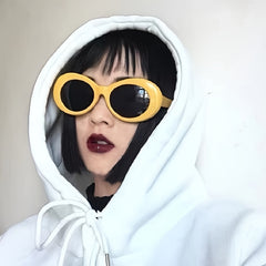 Vintage Oval Cat Eye Sunglasses Polarized UV Protection