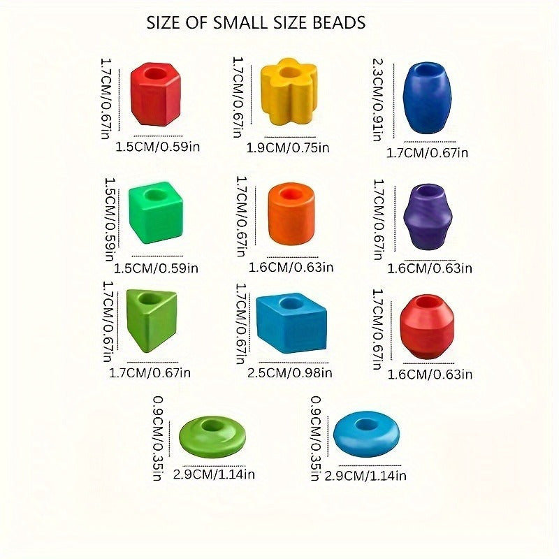 Colorful Bead String Building Blocks Set for Boys and Girls