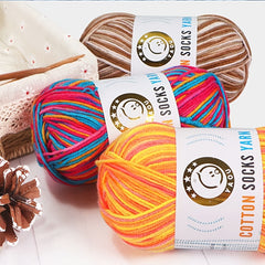 2pcs Sock Yarn Combed Yarn 3 strand for Knitting Crochet