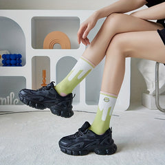 5 Pairs Macaron Print Women's Socks Stockings