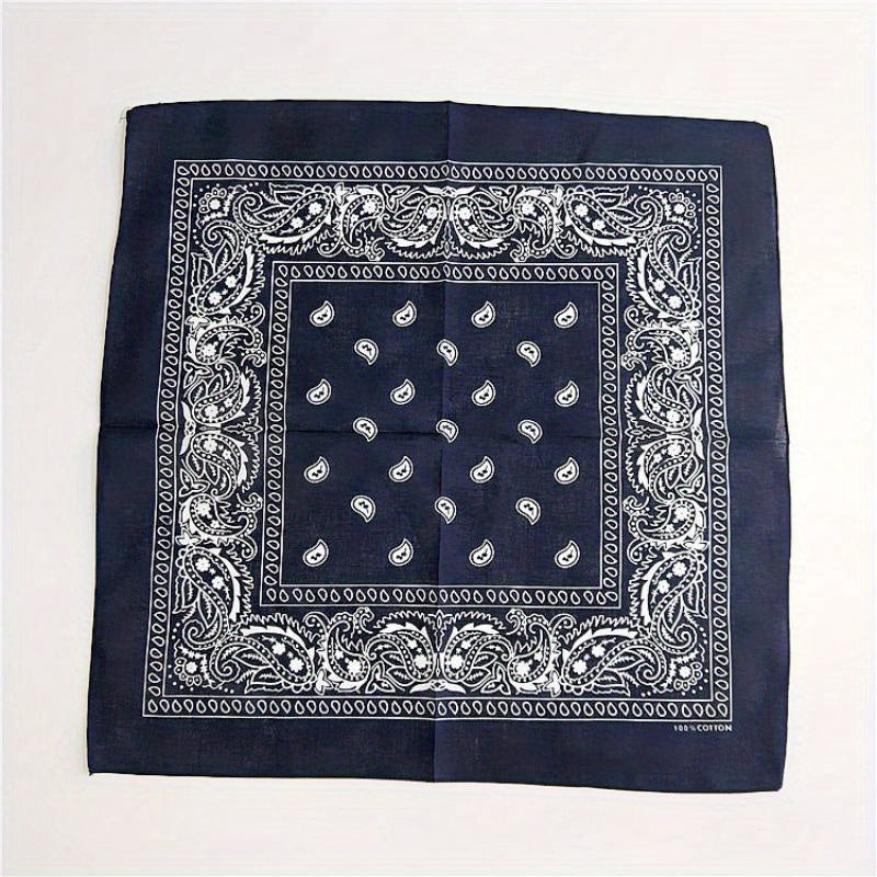 Paisley Print Bandana Cotton Neckerchief Hip Hop Cowboy Cowgirl Headband