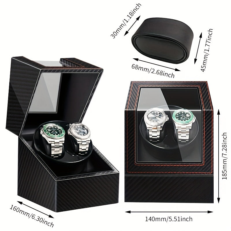 Automatic Watch Winder Quiet Motor USB Powered PU Material