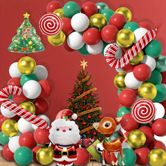 95pcs Christmas Balloon Arch Set Santa Claus Deer Design