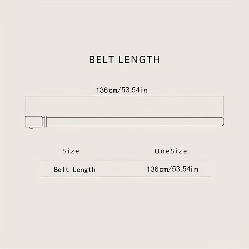 Men's Leather Belt Automatic Buckle Business Suit Waist Strap