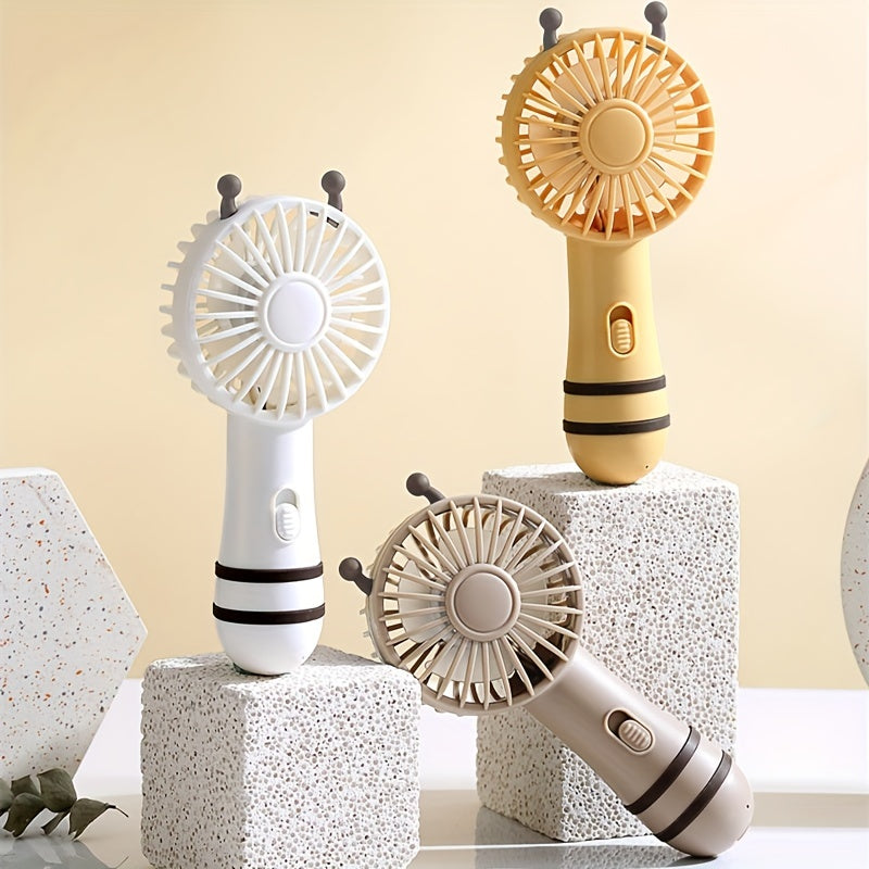 Bee Shape Handheld Fan Portable USB Rechargeable Mini Fan