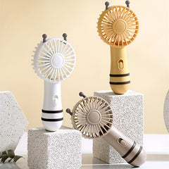 Bee Shape Handheld Fan Portable USB Rechargeable Mini Fan