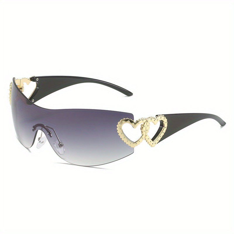 Y2K Rimless Sunglasses For Women Men UV Blocking