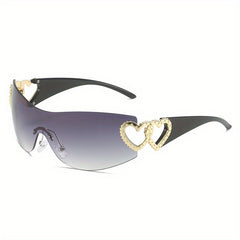 Y2K Rimless Sunglasses For Women Men UV Blocking