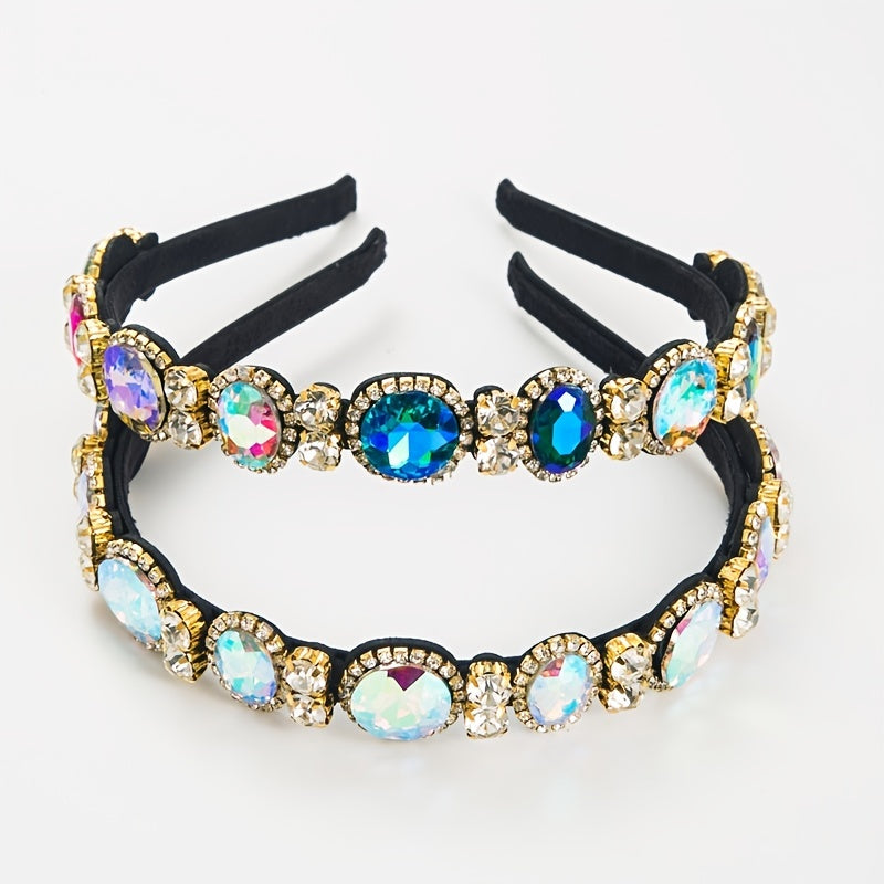 Sparkly Bejewelled Headband for Women Crystal Rhinestone Boho Hairband