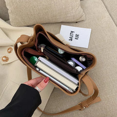 Casual Crossbody Bag for Women Large Tote Purse Soft PU Leather