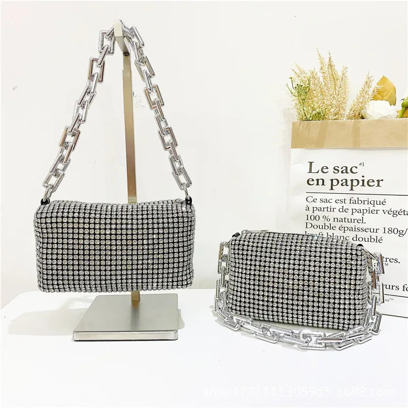 Casual Full Diamond Crossbody Bag for Women
