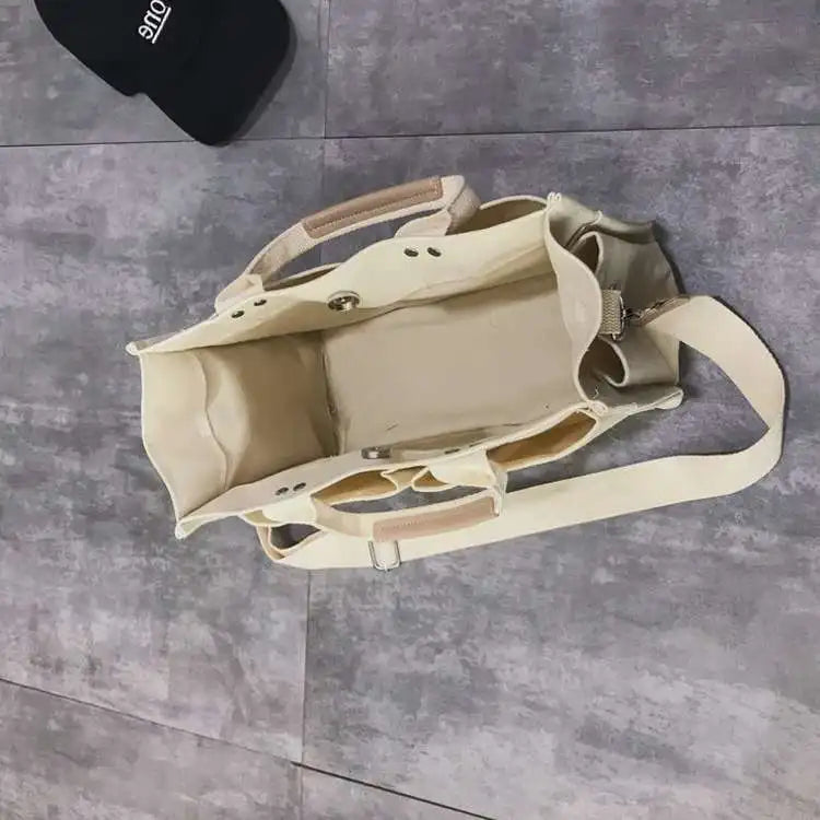 Canvas Tote Women Handbags Wide Strap Shoulder Crossbody Bags