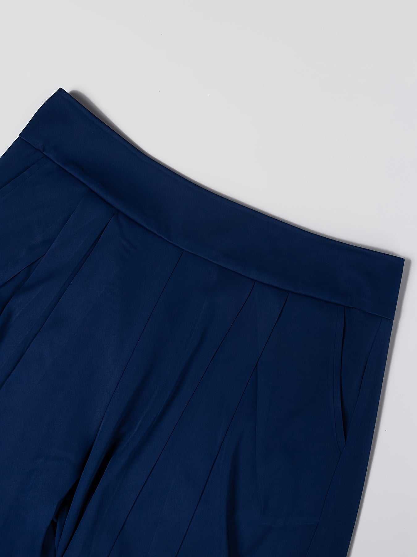 Women's Plus High Rise Wide Leg Trousers With Pockets
