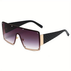 Y2K Oversized Gradient Mirror Lens Sunglasses UV400