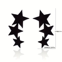 Stainless Steel Geometric Star Stud Earrings Small Earrings