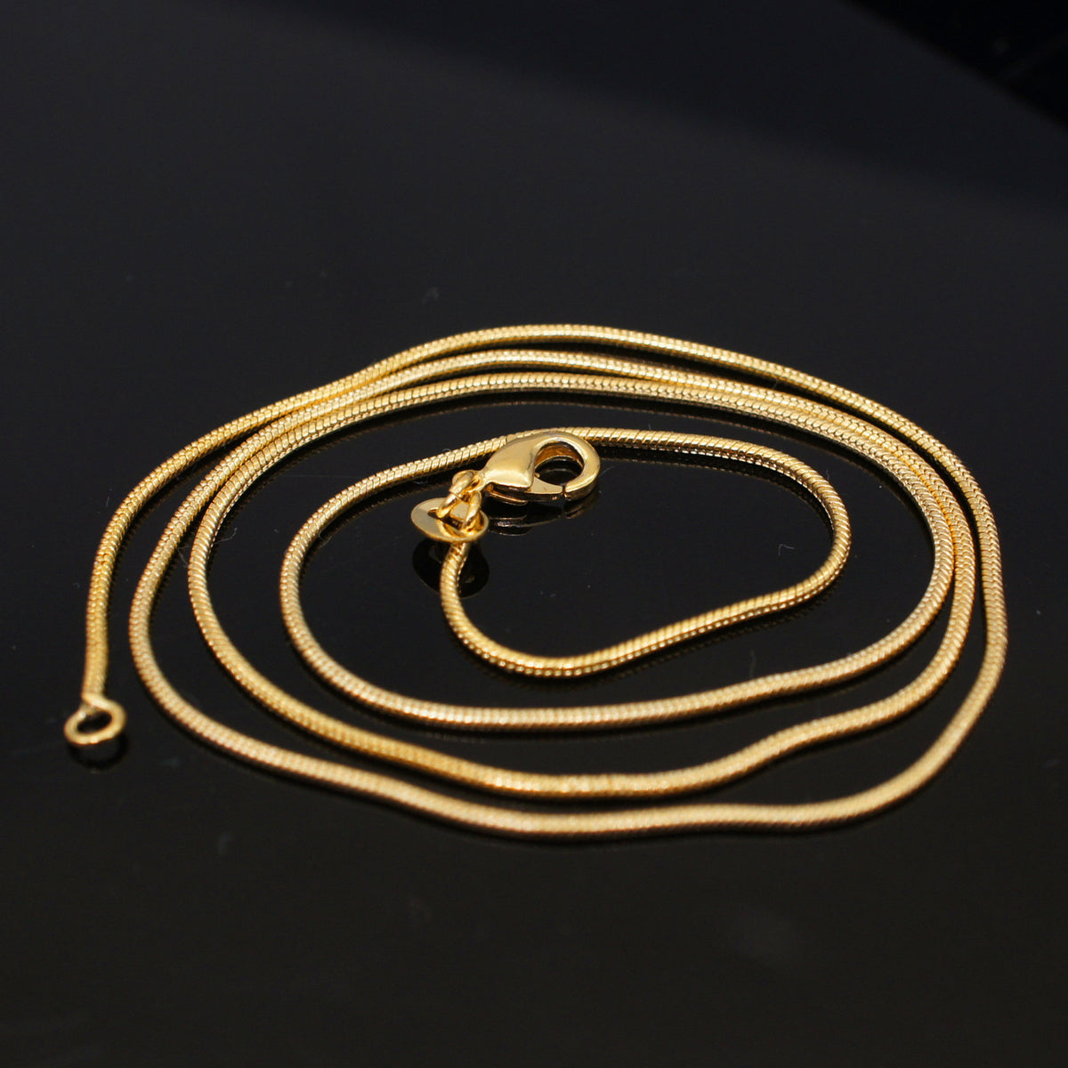 Copper Golden Plated Necklace Snake Bone Chain Clavicle Necklace