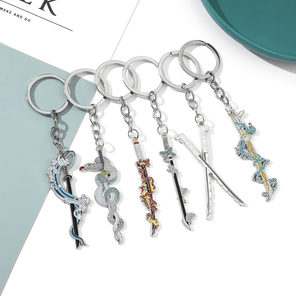 Anime Metal Weapon Keychain Pendant