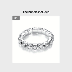 Men's Elastic Ring with Artificial Diamond