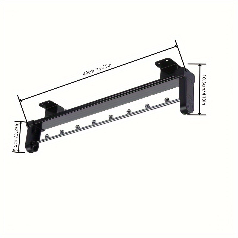 Pull Out Pants Rack Telescopic Hanging Clothes Rack Metal Storage Rod Rail