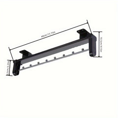 Pull Out Pants Rack Telescopic Hanging Clothes Rack Metal Storage Rod Rail
