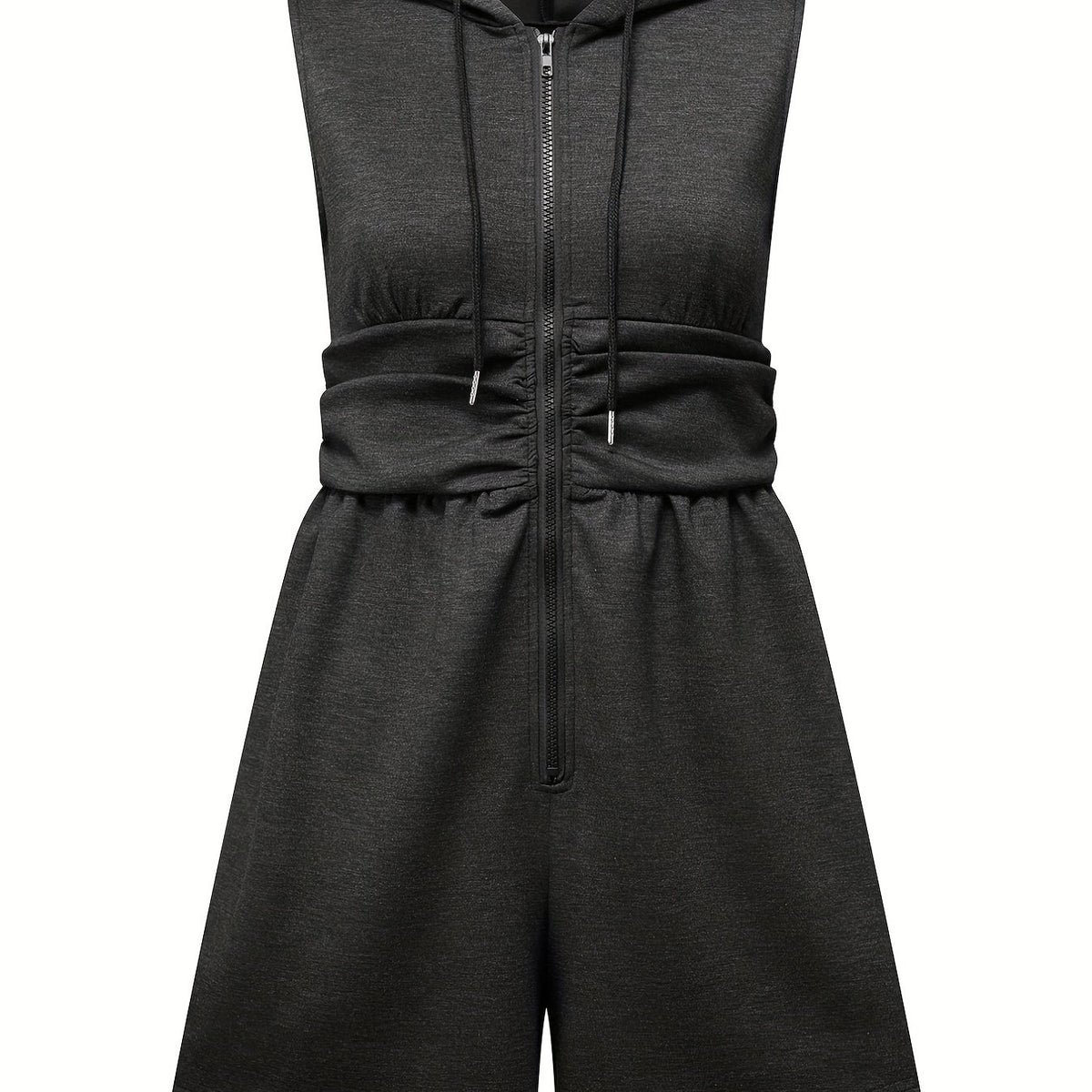 Casual Drawstring Hooded Romper Jumpsuit Women's Clothing