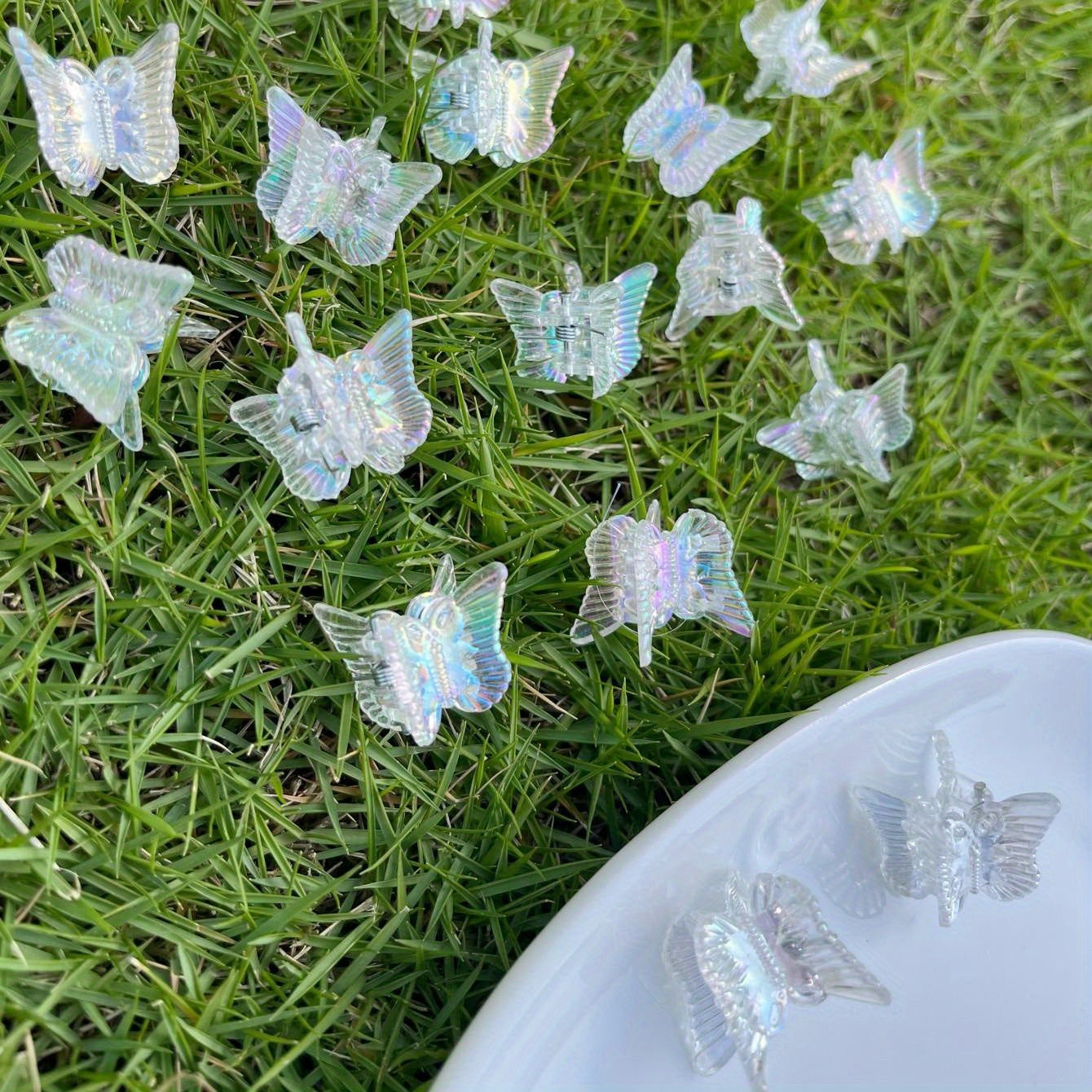 Y2K Holographic Butterfly Hair Claw Clip Hairgrip Summer Hair Decoration