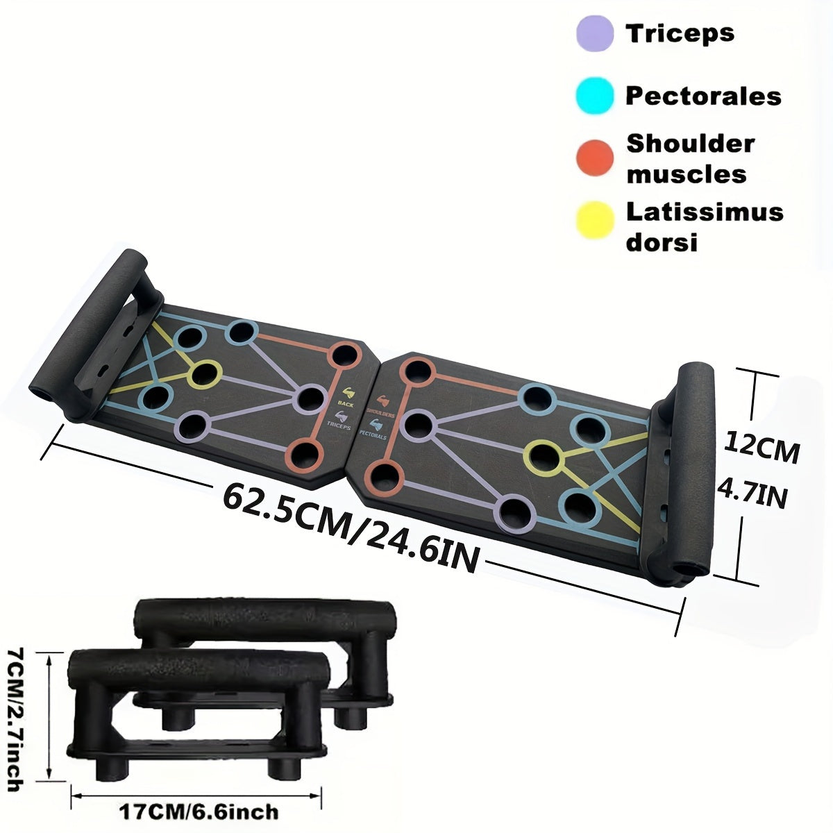 Portable Multifunctional Push up Board for Core Strength & Chest Muscle Training