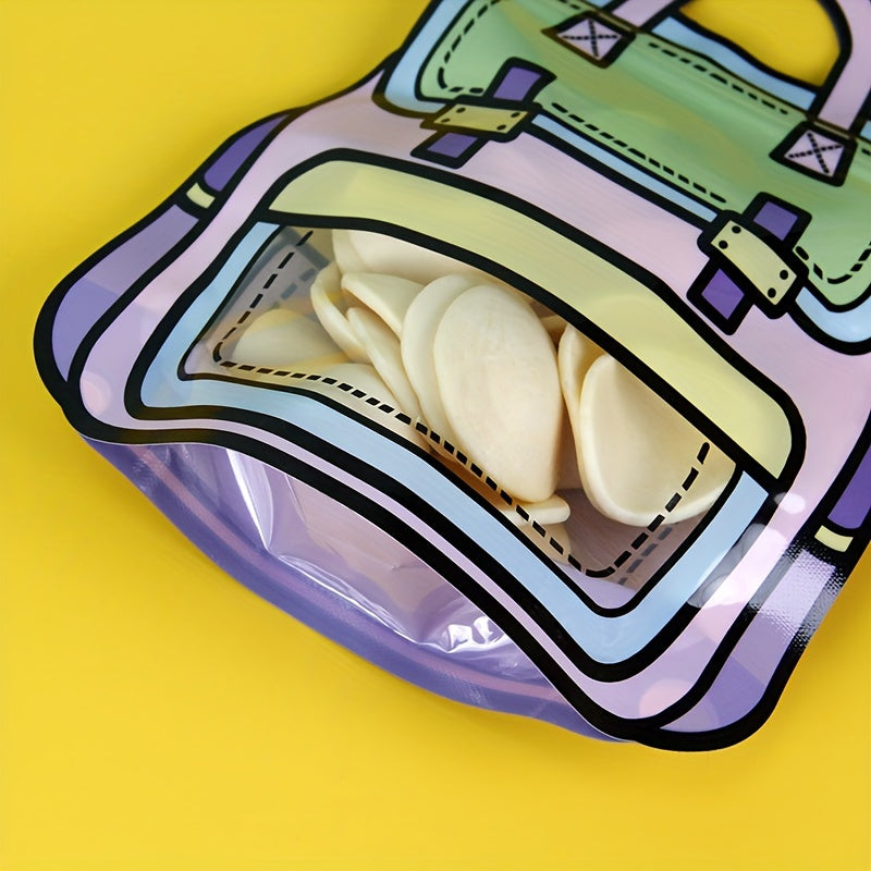 School Bag Shaped Ziplock Bag With Window, Fun Back To School Packaging