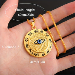 Ancient Egypt Horus Eye Amulet Golden Pendant Necklace