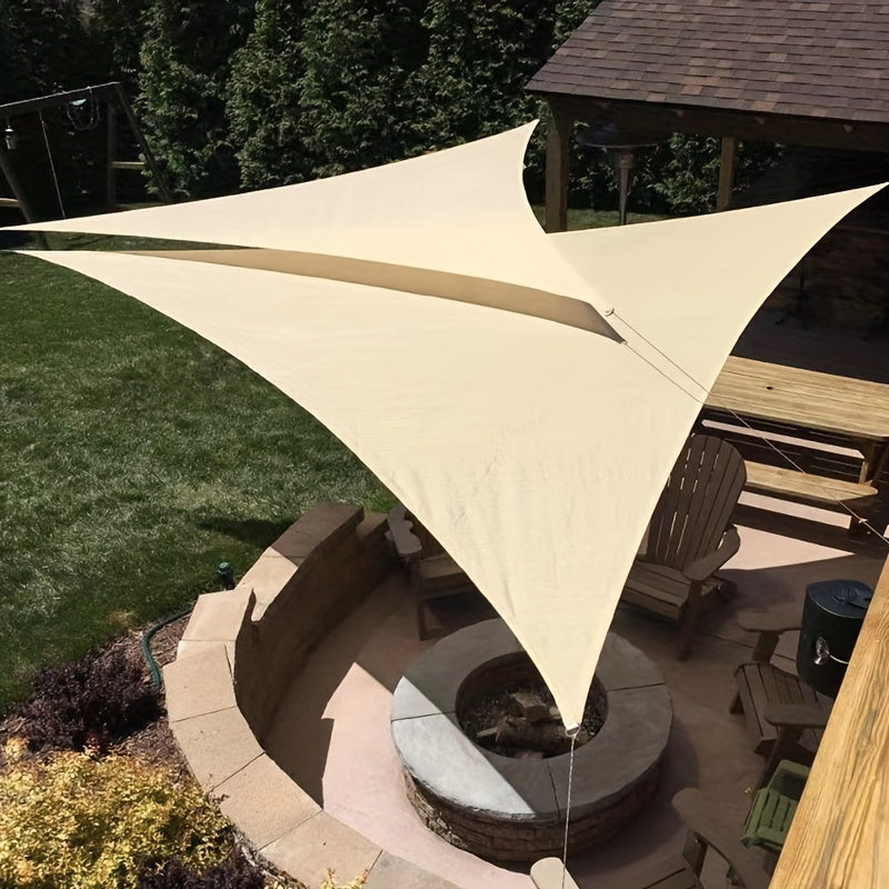 Triangle Sun Shade Sail Canopy UV Block Fabric Outdoor Canopy