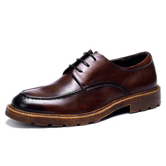 FARWARWO Men's Leather Derby Shoes for Party Wedding