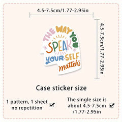 50pcs Inspirational Never Give Up Waterproof Stickers for Motivation & Strength