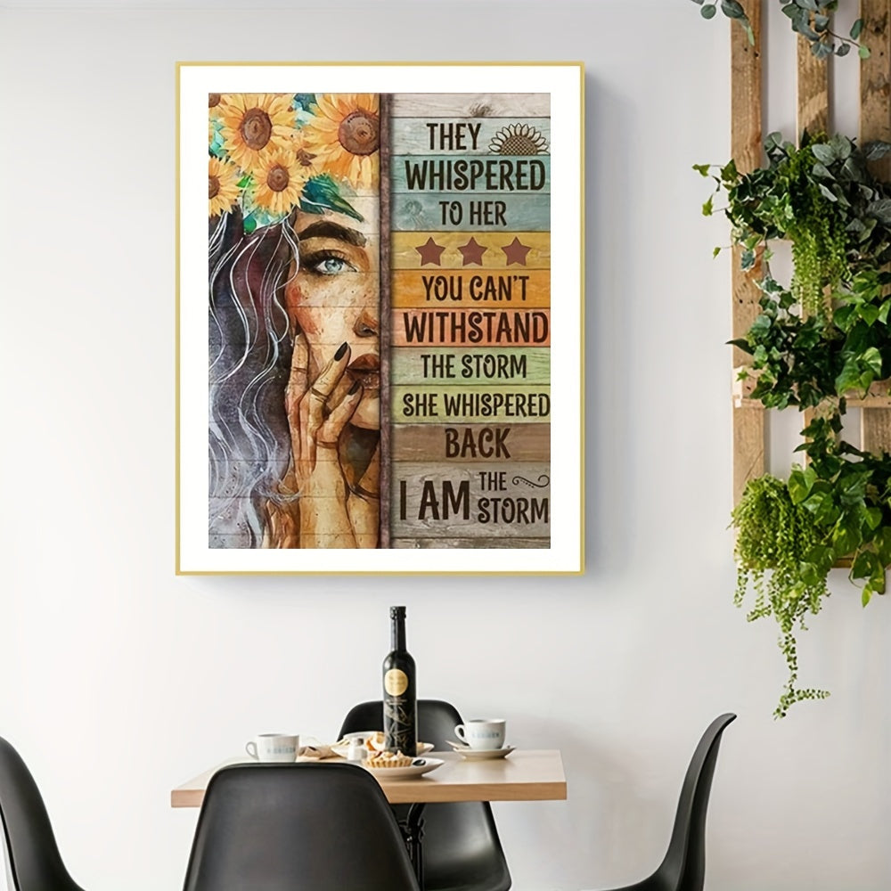 Sunflower Girl Canvas Poster Prints for Home Wall Decoration
