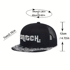 Unisex Breathable Adjustable Baseball Cap With Letter Embroidery