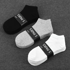 5 Pairs Breathable Low Cut Ankle Solid Socks Women's Stockings
