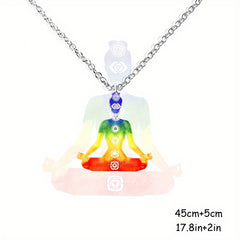 Chakra Jewelry Set Necklace & Earrings for Yoga Meditation