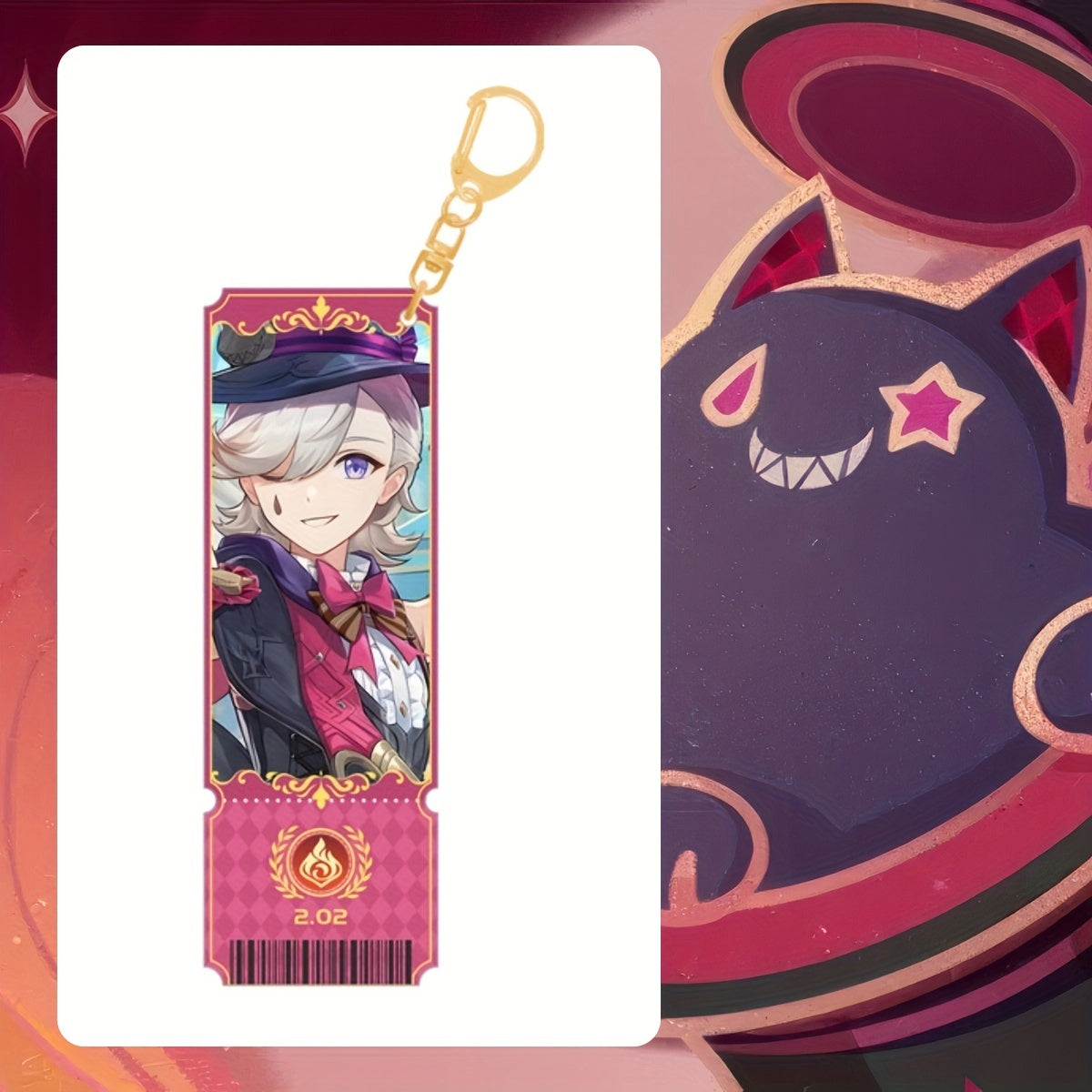Acrylic Ticket Decoration Character Keychain for Anime Fans