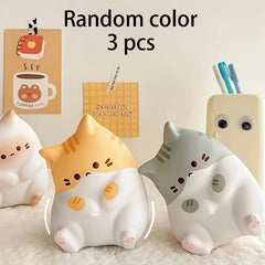 3pcs Cartoon Cat Squeeze Toys Soft Slow Rebounding Elastic Relax Toys