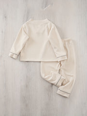 Toddler Pajama Set V Neck Pullover Top Pants Set
