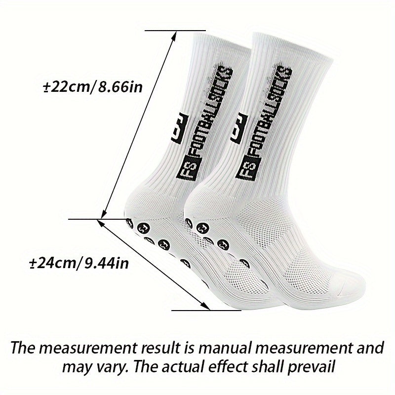 Breathable Anti-Slip Mid Calf Socks Outdoor Sports Football Letter Pattern
