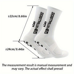 Breathable Anti-Slip Mid Calf Socks Outdoor Sports Football Letter Pattern