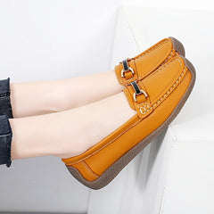 Metal Buckle Decor Loafers Soft & Lightweight Flat Loafers