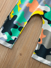 Baby Boys Camo Drawstring Casual Pants