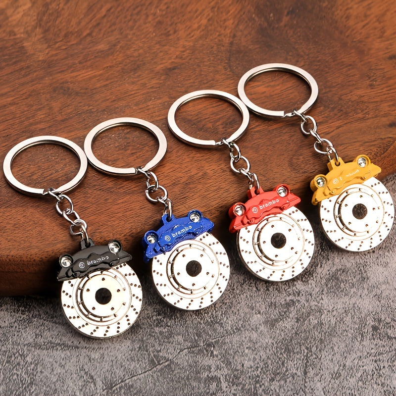 Father's Brake Car Ring Pendant Chain Key Disc Waist Keychains