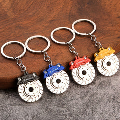 Father's Brake Car Ring Pendant Chain Key Disc Waist Keychains