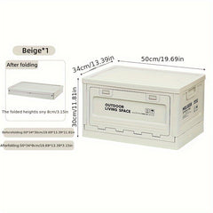 1pc Extra Large Folding Storage Box Plastic Toy Storage Household Clothing