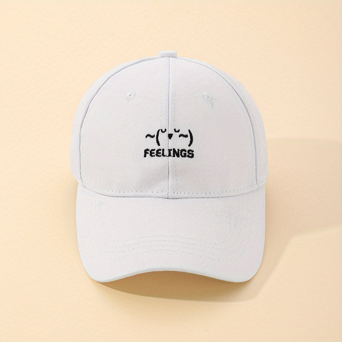FEELINGS Embroidery Baseball Cap Sun Hat Adjustable Casual Couple Dad Hats