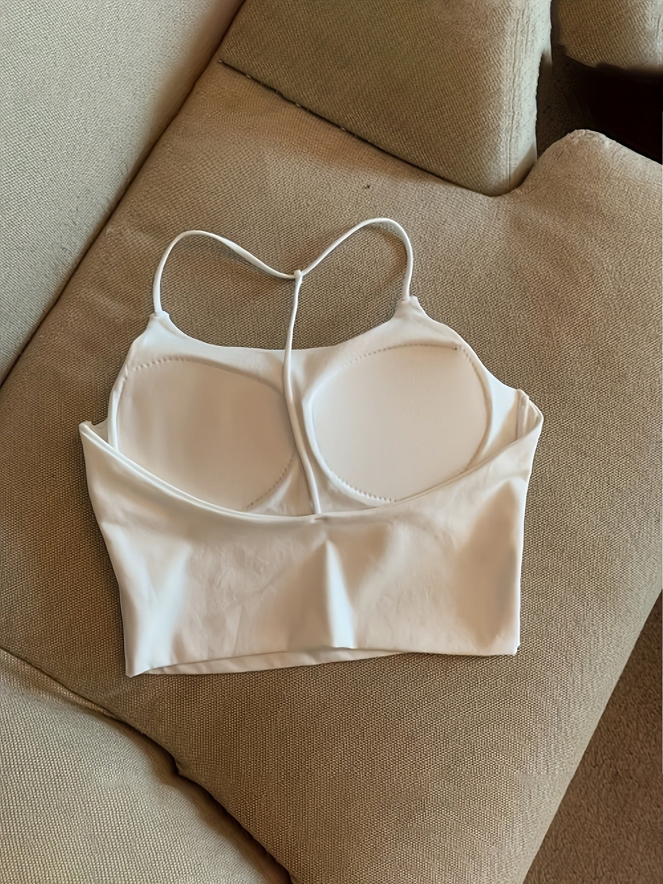 2pcs Girl's Solid Cami Top Padded Undershirts for Teens 13-20 Years Old